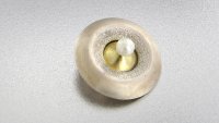 Anhänger SILBER teilvergoldet bauchige Scheibe bicolor Perle